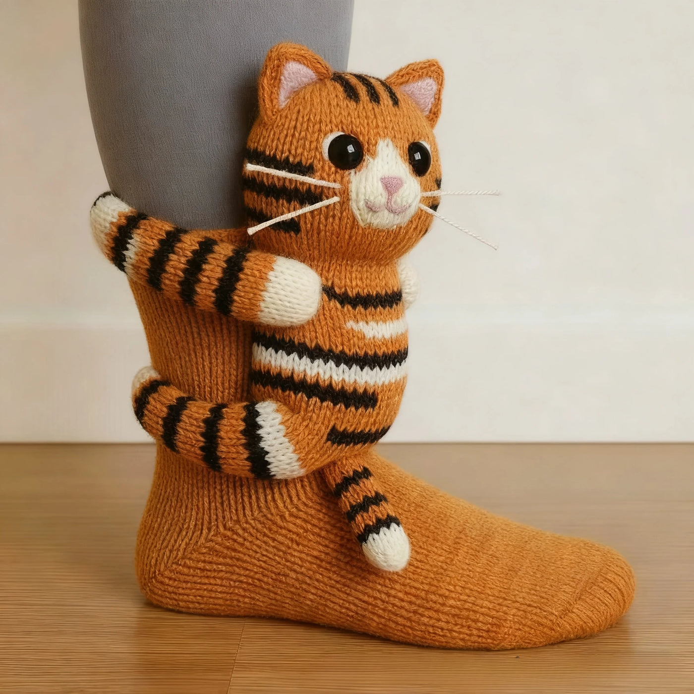 3D Knitted Animal Toddler Socks for Kids - Warm Wool Children's Slipper Socks 12