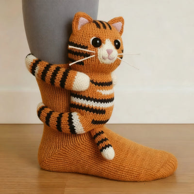 3D Knitted Animal Toddler Socks for Kids - Warm Wool Children's Slipper Socks 12