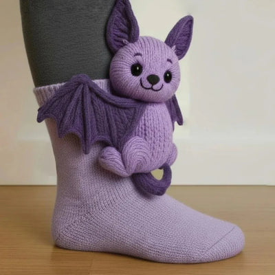 3D Knitted Animal Toddler Socks for Kids - Warm Wool Children's Slipper Socks 15
