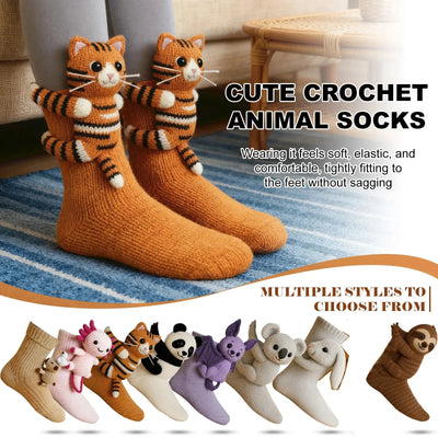 3D Knitted Animal Toddler Socks for Kids - Warm Wool Children's Slipper Socks 2