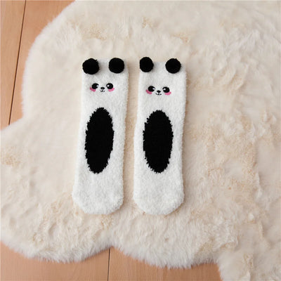 Cozy Women's Animal Pattern Winter Socks - Thick Knit, Warm & Fun Designs 7