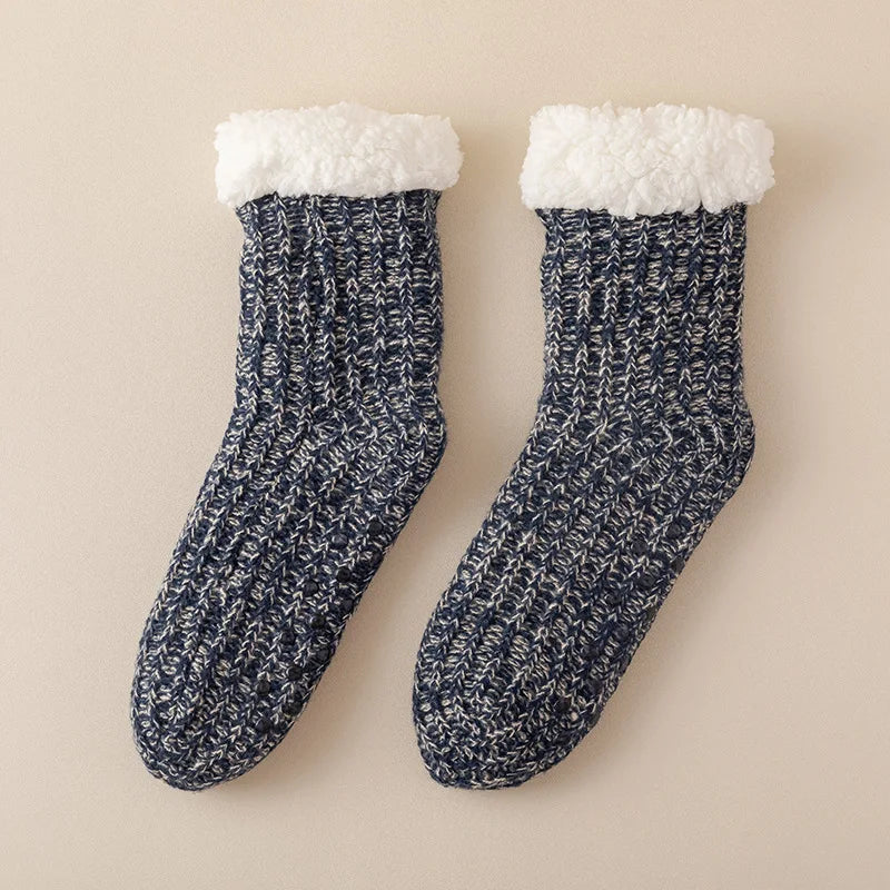 Thick Plush Thermal Indoor Socks for Women - Warm, Breathable, Non-Slip Design 10