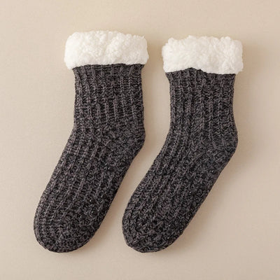 Thick Plush Thermal Indoor Socks for Women - Warm, Breathable, Non-Slip Design 14