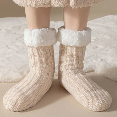 Thick Plush Thermal Indoor Socks for Women - Warm, Breathable, Non-Slip Design 1