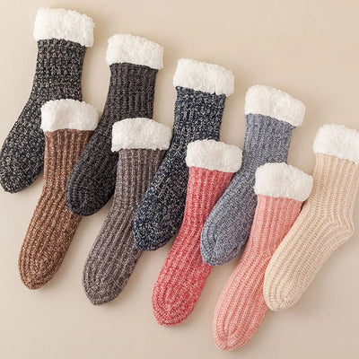 Thick Plush Thermal Indoor Socks for Women - Warm, Breathable, Non-Slip Design 5