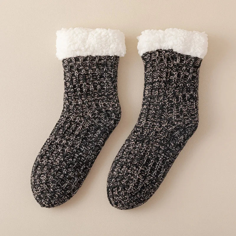 Thick Plush Thermal Indoor Socks for Women - Warm, Breathable, Non-Slip Design 6