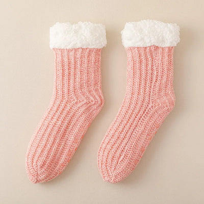 Thick Plush Thermal Indoor Socks for Women - Warm, Breathable, Non-Slip Design 7