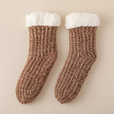 Thick Plush Thermal Indoor Socks for Women - Warm, Breathable, Non-Slip Design 8